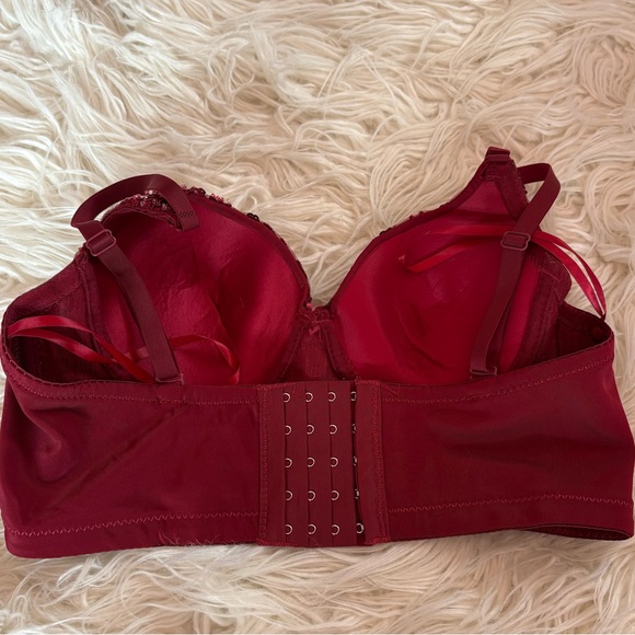 Windsor Red Beaded Sequin Corset Bustier Top  Size M - Picture 3 of 5